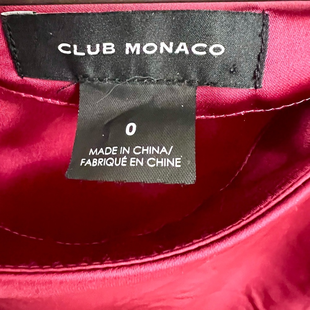 Club Monaco (0) Trycia Magenta Pink Rose Satin Romantic Feminine Midi Skirt - Picture 8 of 8